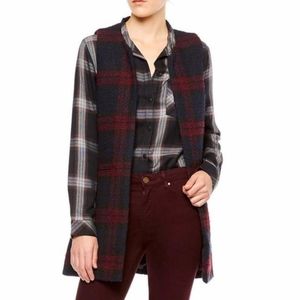 Sanctuary Cecilia plaid vest small